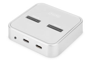 Digitus DA-71546 notebook dock & poortreplicator Bedraad USB 3.2 Gen 2 (3.1 Gen 2) Type-C Zilver