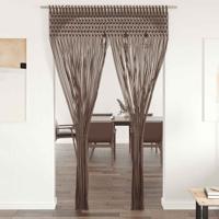 VidaXL Gordijn macramé 140x240 cm katoen taupe