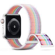 Nylon sport loop band - Multicolor - Extra sterke klittenbandsluiting - Geschikt voor Apple Watch 38mm / 40mm / 41mm