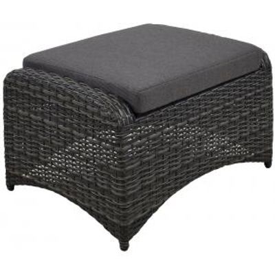 Soho Forte lounge voetenbank wicker hocker antraciet 72x55x40 cm