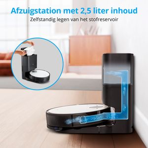 Medion MD 20004 Dweil- en zuigrobot Zwart, Zilver Met stofzak, Met dweilfunctie, Compatibel met Amazon Alexa, Compatibel met Google Home, Besturing via App,