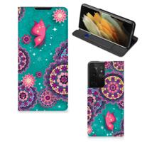 Samsung Galaxy S21 Ultra | Bookcase | Cirkels en Vlinders