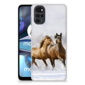 Motorola Moto G22 TPU Hoesje Paarden