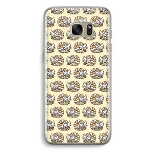 Slapende poes: Samsung Galaxy S7 Edge Transparant Hoesje