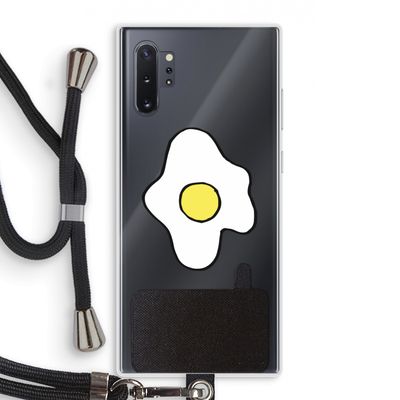 Spiegelei: Samsung Galaxy Note 10 Plus Transparant Hoesje met koord