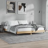 Bedframe zonder matras 200x200cm spaanplaat sonoma eikenkleurig