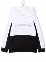 Calvin Klein Kids hoodie colour block à logo imprimé - Noir