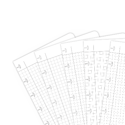 Set Extra Pagina's-A6 - ruitjes 0,5cm