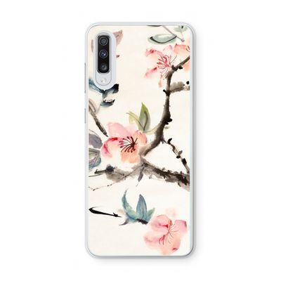 Japanse bloemen: Samsung Galaxy A70 Transparant Hoesje