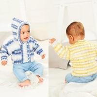 Breipatroon Stylecraft Bambino Prints DK No. 9841 Baby trui en hoodie