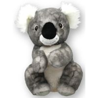 Inware pluche koala beer knuffeldier - grijs - zittend - 22 cm