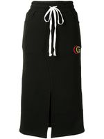 goodboy jupe mi-longue à logo brodé - Noir