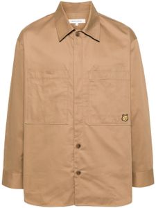 Maison Kitsuné surchemise Fox Head en gabardine - Tons neutres