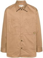 Maison Kitsuné surchemise Fox Head en gabardine - Tons neutres