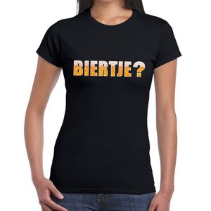 Biertje tekst t-shirt zwart dames