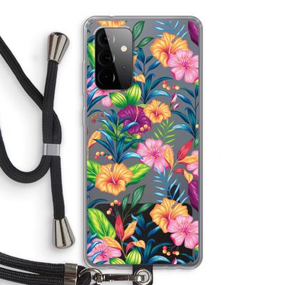 Tropisch 2: Samsung Galaxy A72 5G Transparant Hoesje met koord