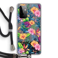 Tropisch 2: Samsung Galaxy A72 5G Transparant Hoesje met koord
