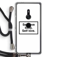 Self love: Sony Xperia XZ2 Transparant Hoesje met koord