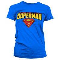 Superman verkleed T-shirt dames - thumbnail