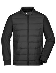 James & Nicholson JN1124 Men´s Hybrid Sweat Jacket - /Black - S