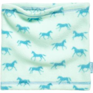 Playshoes fleece ronde sjaal turquoise paardjes Maat