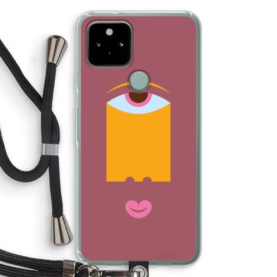 Mono V: Pixel 5 Transparant Hoesje met koord