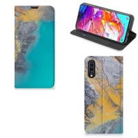 Samsung Galaxy A70 | Standcase | Marble Blue Gold