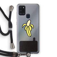 Banana: Samsung Galaxy A21s Transparant Hoesje met koord