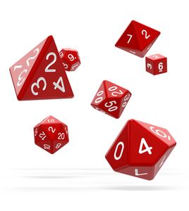 Oakie Doakie Dice RPG Set Solid - Red (7)