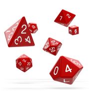 Oakie Doakie Dice RPG Set Solid - Red (7)