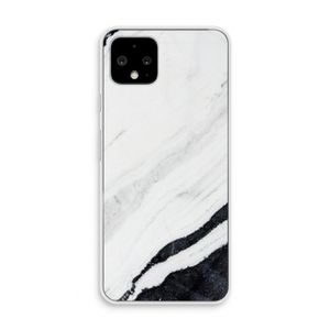 Elegante marmer: Pixel 4 Transparant Hoesje