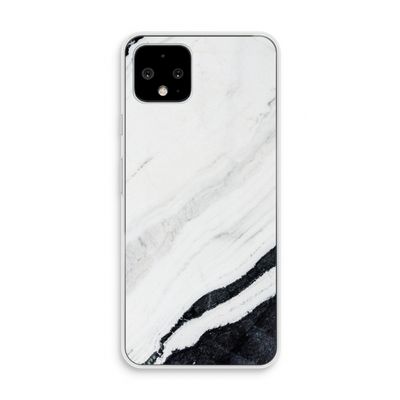 Elegante marmer: Pixel 4 Transparant Hoesje