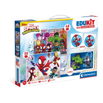 Clementoni Edukit Spidey and His Amazing Friends 4-in-1 puzzel- + spellenset