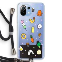 Happy bento friends: Xiaomi Mi 11 Lite Transparant Hoesje met koord