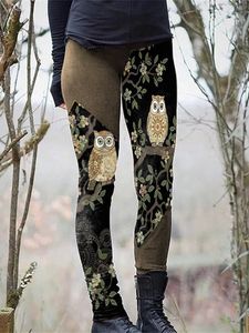 Animal Color Block Casual Leggings