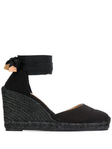 Castañer espadrilles 90 à bride cheville nouée - Noir