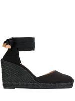 Castañer espadrilles 90 à bride cheville nouée - Noir - thumbnail