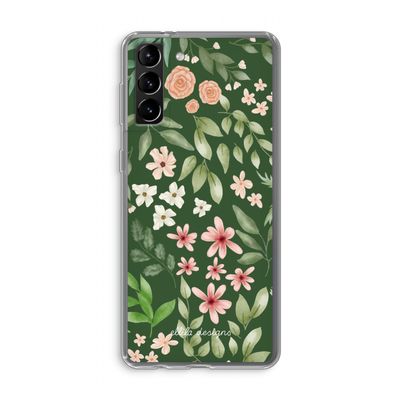 Botanical green sweet flower heaven: Samsung Galaxy S21 Plus Transparant Hoesje