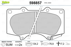 Valeo Remblokset 598857