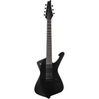 Ibanez Iron Label Iceman ICTB721-BKF Black Flat 7-snarige elektrische gitaar met gigbag - thumbnail