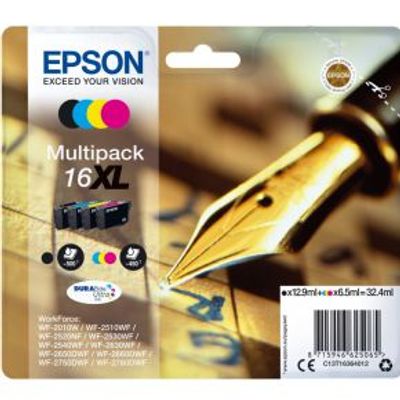 Epson C13T16364012 Zwart, Cyaan, Geel inktcartridge