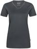 Hakro 187 Women's V-neck shirt COOLMAX® - Anthracite - 2XL