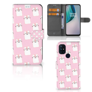 OnePlus Nord N10 Telefoonhoesje met Pasjes Sleeping Cats