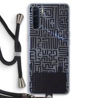 Moroccan Print: Oppo A91 Transparant Hoesje met koord Moroccan Print: Oppo A91 Transparant Hoesje met koord
