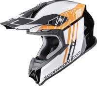 SCORPION VX-16 Evo Air Lignes, Motorcross helm, Zwart-Oranje