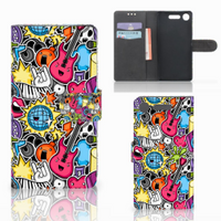 Sony Xperia XZ1 Wallet Case met Pasjes Punk Rock - thumbnail