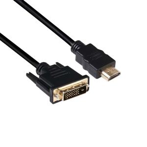 club3D CAC-1210 DVI-kabel DVI / HDMI Adapterkabel DVI-D 24+1-polige stekker, HDMI-A-stekker 2.00 m Zwart Vlambestendig