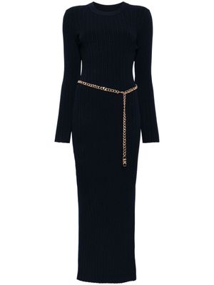 Michael Kors robe longue à taille ceinturée - Bleu