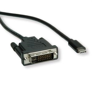 ROLINE USB type C - DVI adapterkabel, M/M, 2 m