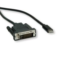 ROLINE USB type C - DVI adapterkabel, M/M, 2 m - thumbnail